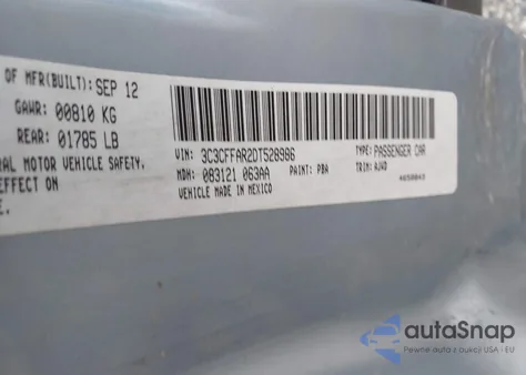 2013 Fiat 500 Pop from USA, damaged, VIN 3C3CFFAR2DT528986